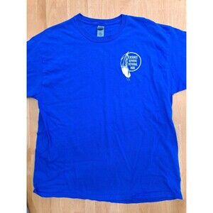 Cherokee Removal Memorial Park Men's Blue Crewneck T-shirt Size XL Quote on Back